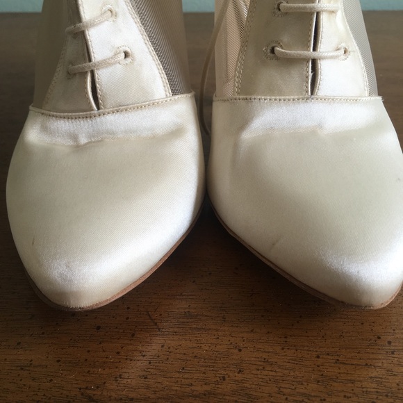 Loeffler Randall Georgia Bootie in White Satin - Picture 4 of 8